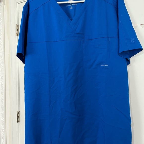 Healing Hands Purple Label•Men's Scrub Set,Solid Top + Utility Cargo Pant,Sz XL - Picture 3 of 17